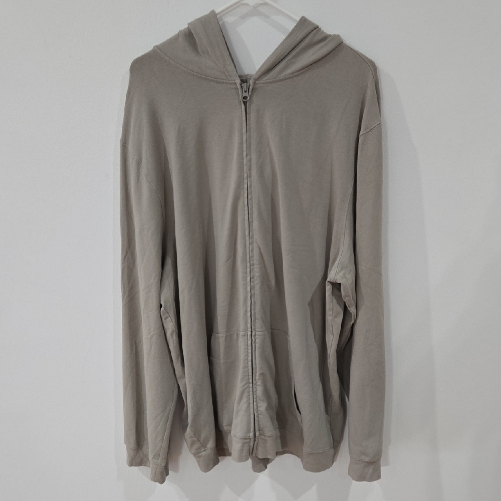 Skims Sz XL Men's Tan Zip Up HeavyWeight Hoodie Sweater